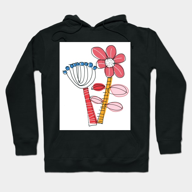 Post modern flowers Hoodie by Jonesyinc